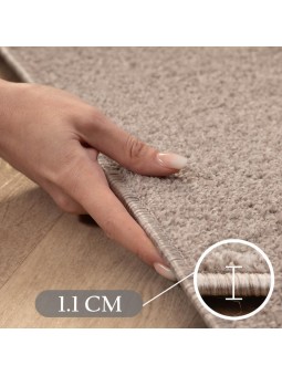 Modern Halı Salon Mutfak Oda Büro Halısı Yumuşak Kısa Havlı Kırçıllı Desen Bej
