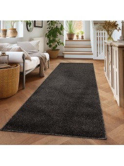 Modern Halı Salon Mutfak Oda Büro Halısı Yumuşak Kısa Havlı Kırçıllı Desen Antrasit