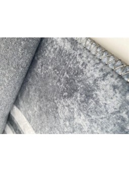 Bambu Halı Salon Halısı Post Pelüş Halı Dalga desenli Gri Altın renklerde